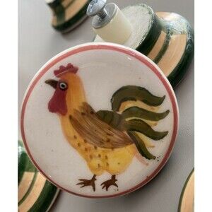 Ganz Bella Casa Drawer Pulls Knobs Lot of 5 Chicken Hen Rooster French Country